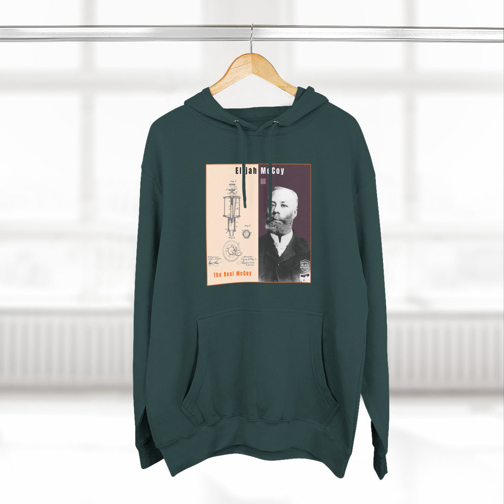 Elijah McCoy Three-Panel Design Hoodie-Historic Black Portrait Pullover (City Champs)