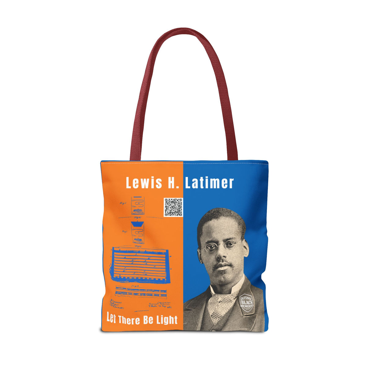 Lewis H. Latimer, Historical Portrait Tote Bag (Double Side City Champs Blue)