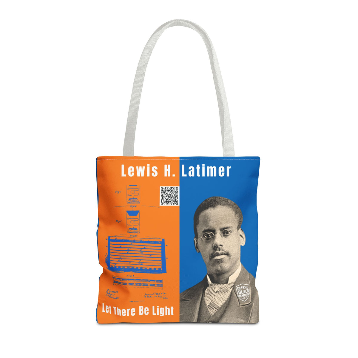 Lewis H. Latimer, Historical Portrait Tote Bag (Double Side City Champs Blue)