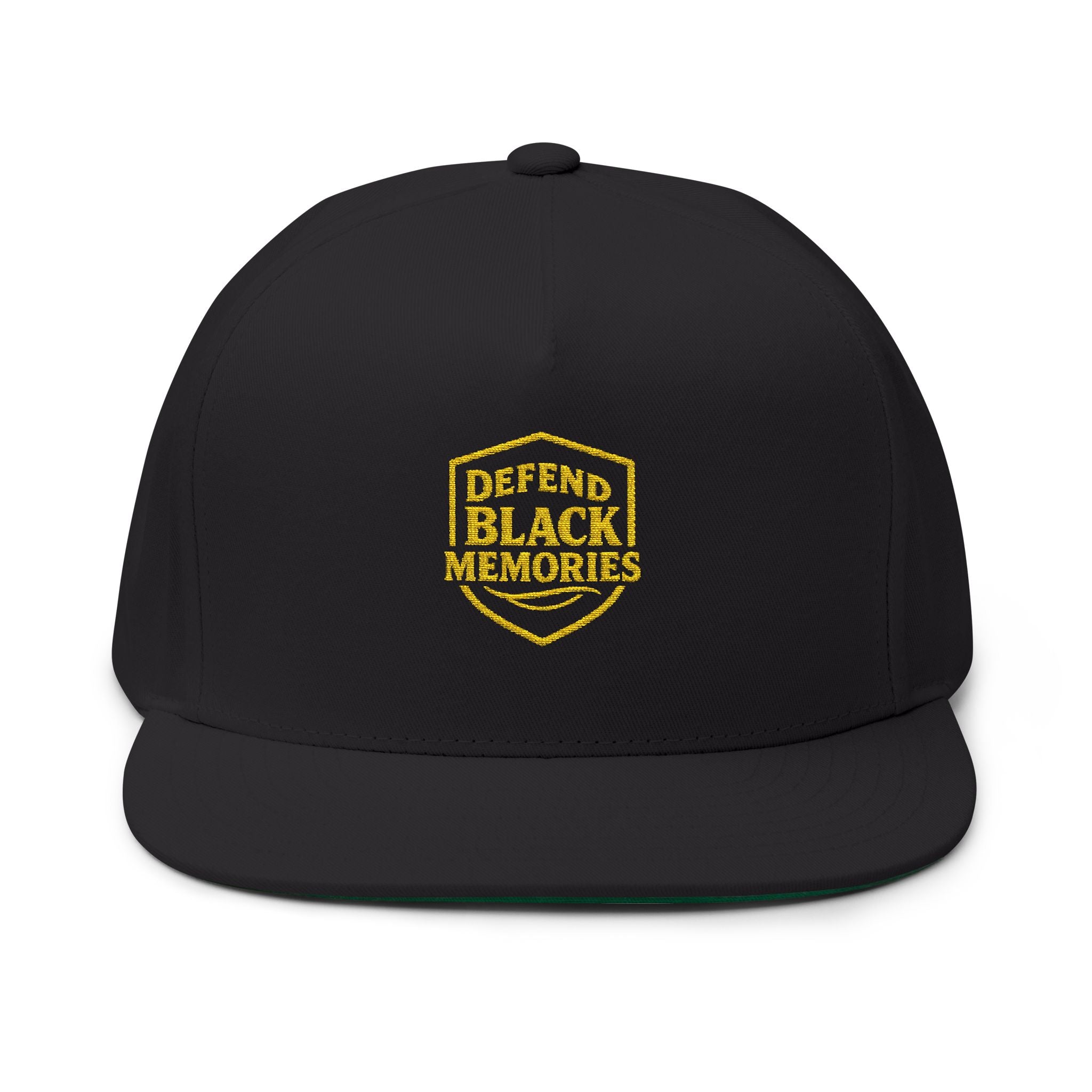 Defend Black Memories Flat Bill Cap (Embroidery)