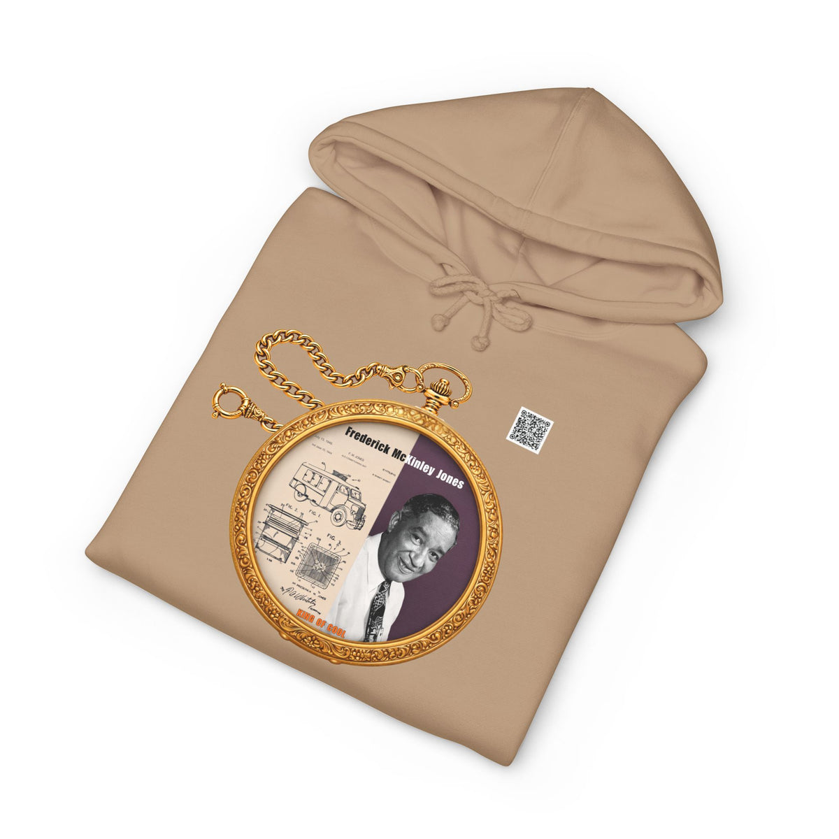 Frederick McKinley Jones Historical Portrait Pocket Watch Hoodie