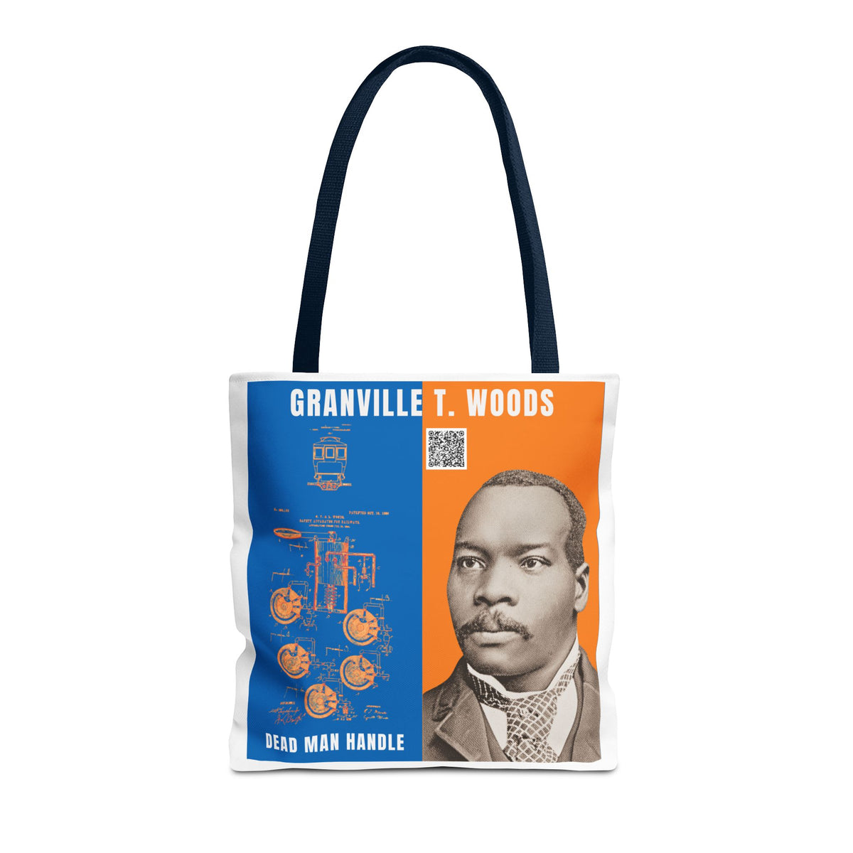 Granville T. Woods Historical Portrait Tote Bag - White (City Champs)