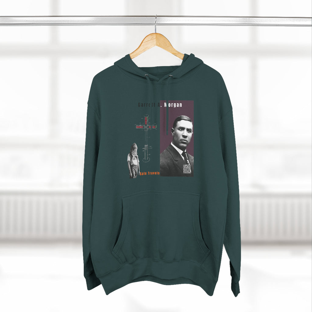 Defend Black Memories: Garrett A. Morgan Three-Panel Historic Black Portrait Hoodie