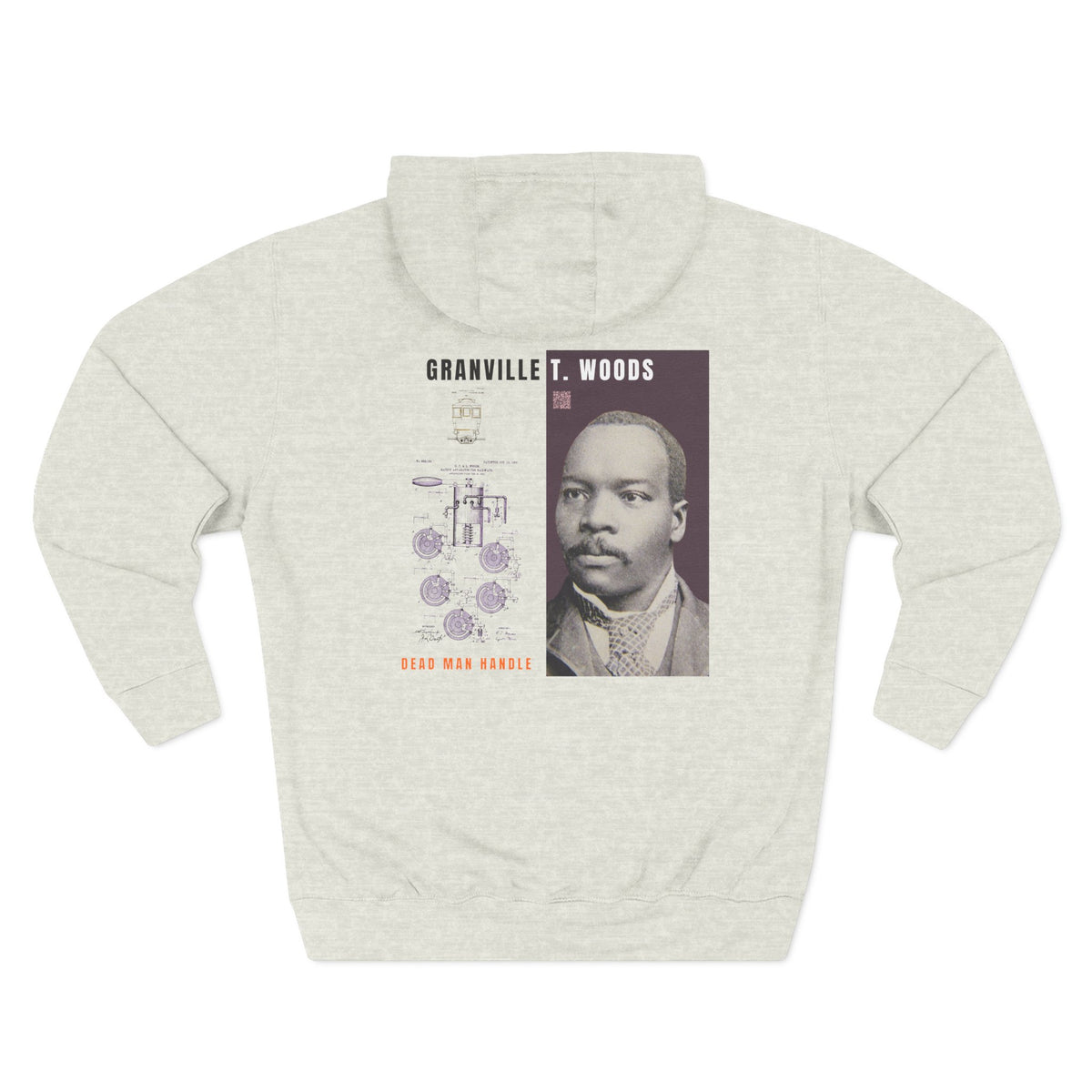 Granville T. Woods, 2 Side, Three-Panel Fleece Hoodie