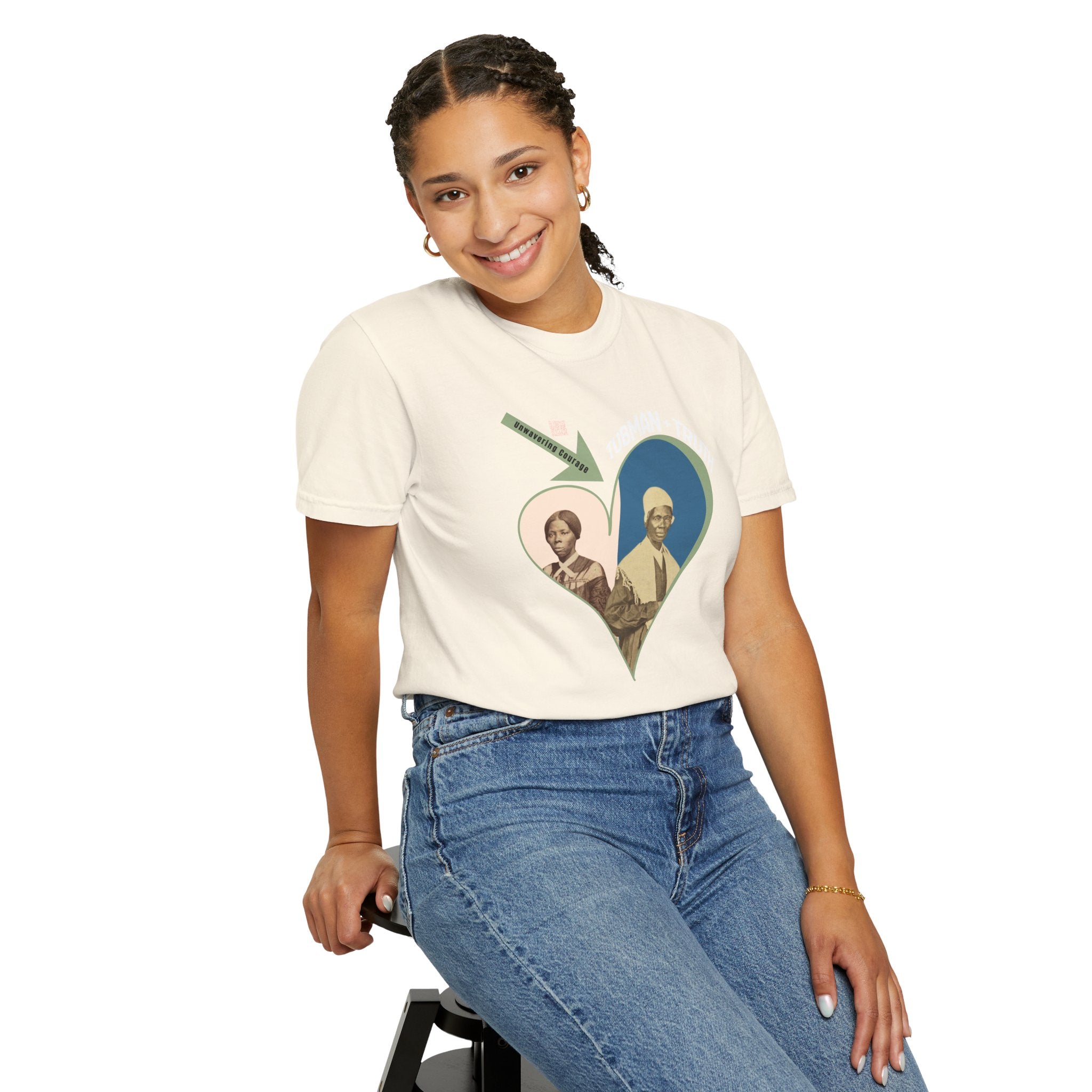 Harriet Tubman & Sojourner Truth, Heart Courage Inspirational Historical Women T‑Shirt