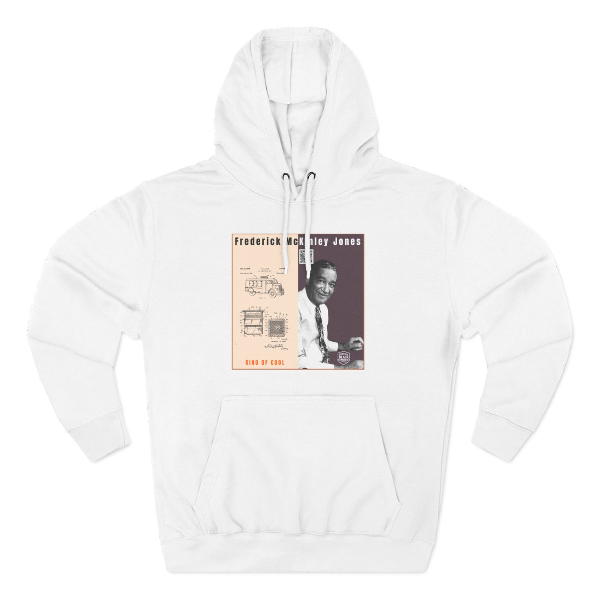 Frederick McKinley Jones, Unisex, Three-panel Historical Portrait Hoodie (City Champs)