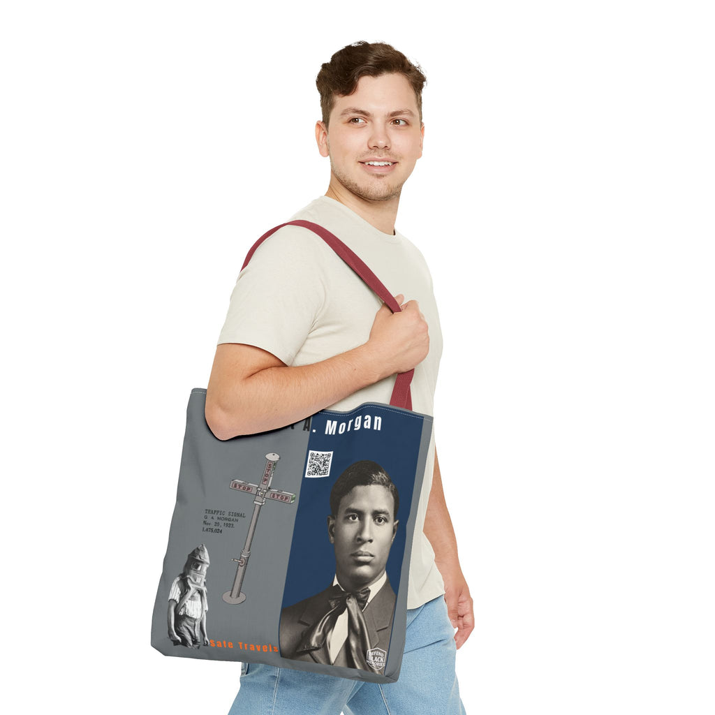 Garrett A. Morgan Historical Portrait Tote Bag (White)