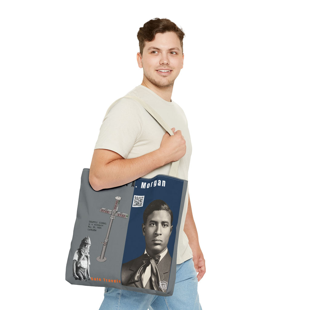 Garrett A. Morgan Historical Portrait Tote Bag (White)