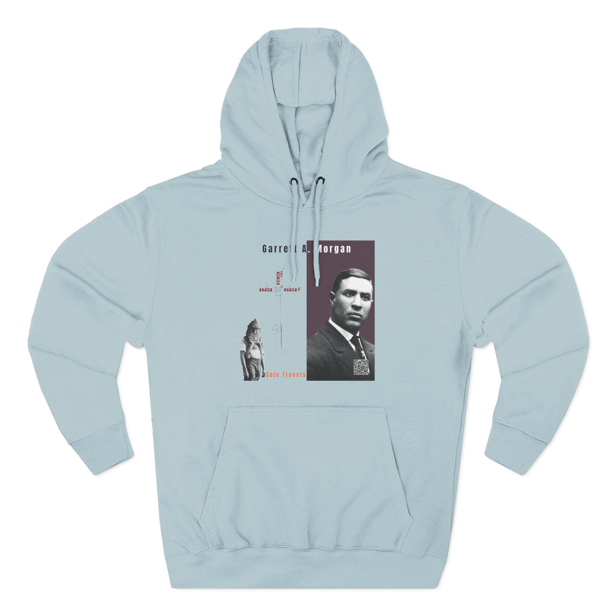 Defend Black Memories: Garrett A. Morgan Three-Panel Historic Black Portrait Hoodie
