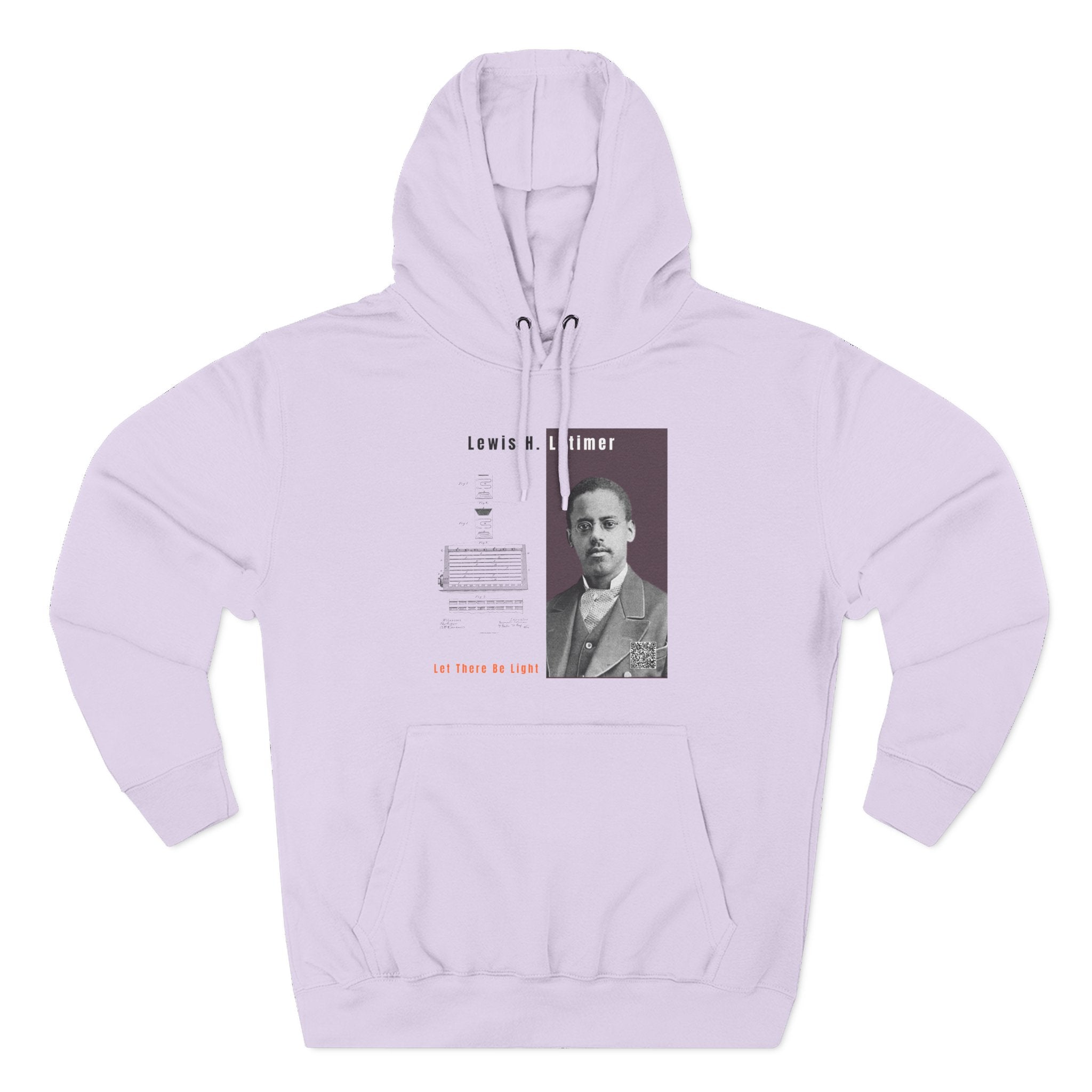 Defend Black Memories: Lewis H. Latimer Three-panel Historical Black Portrait Hoodie