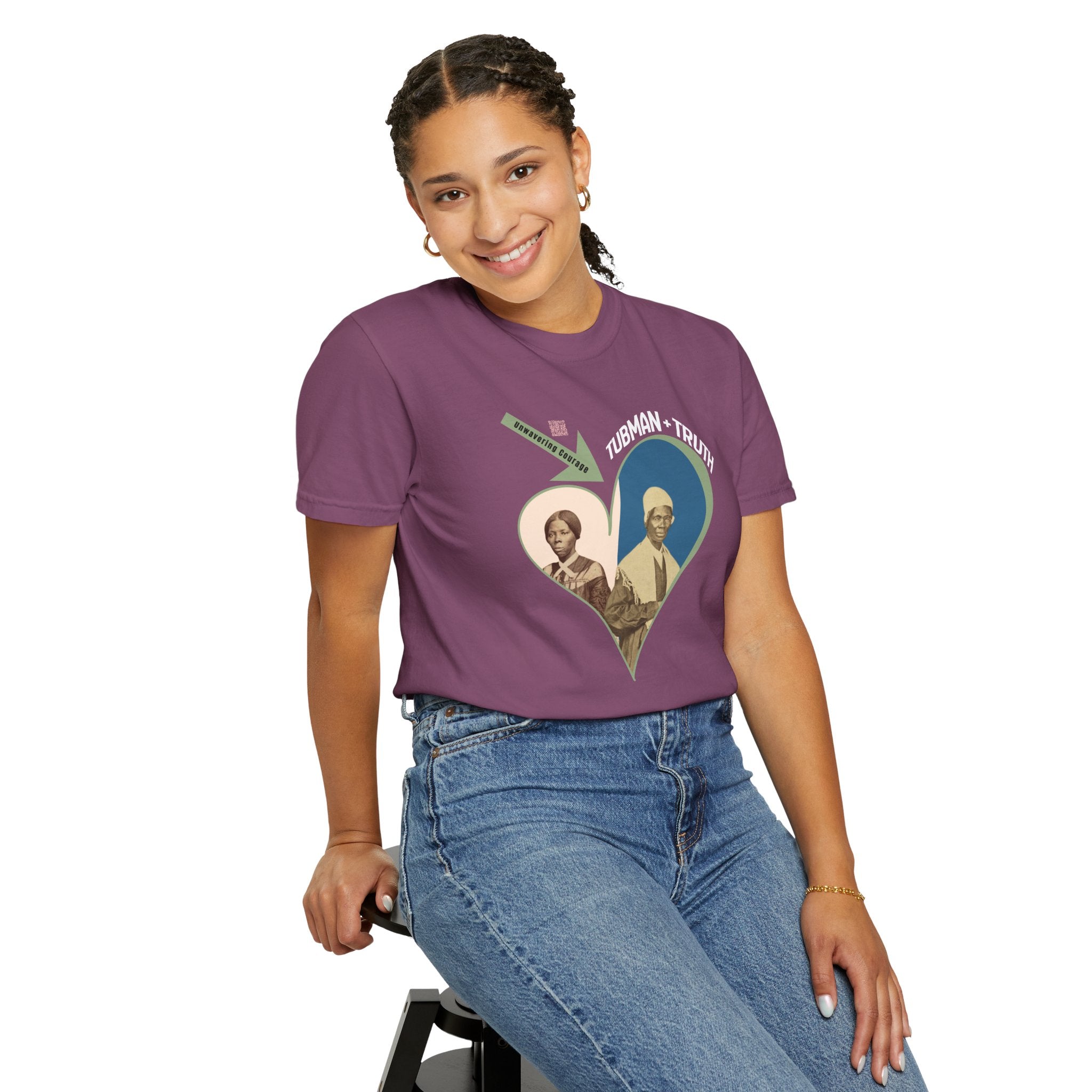 Harriet Tubman & Sojourner Truth, Heart Courage Inspirational Historical Women T‑Shirt