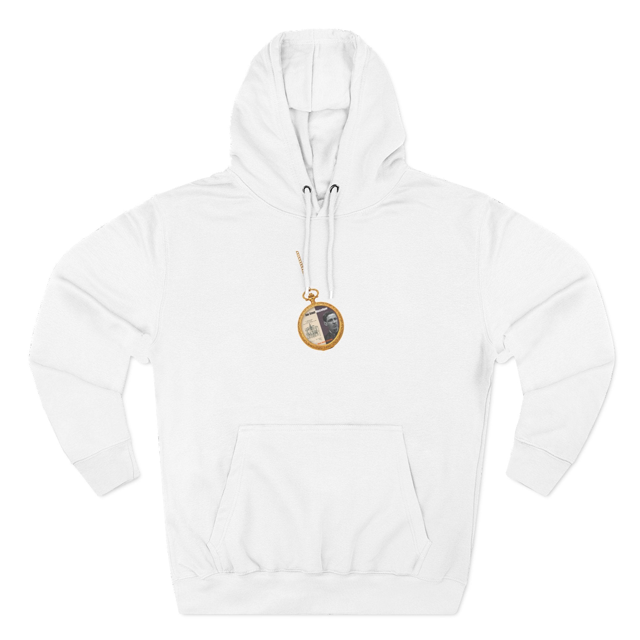 Jan Ernst Matzeliger Pocket Watch Three-Panel Historic Black Portrait Hoodie