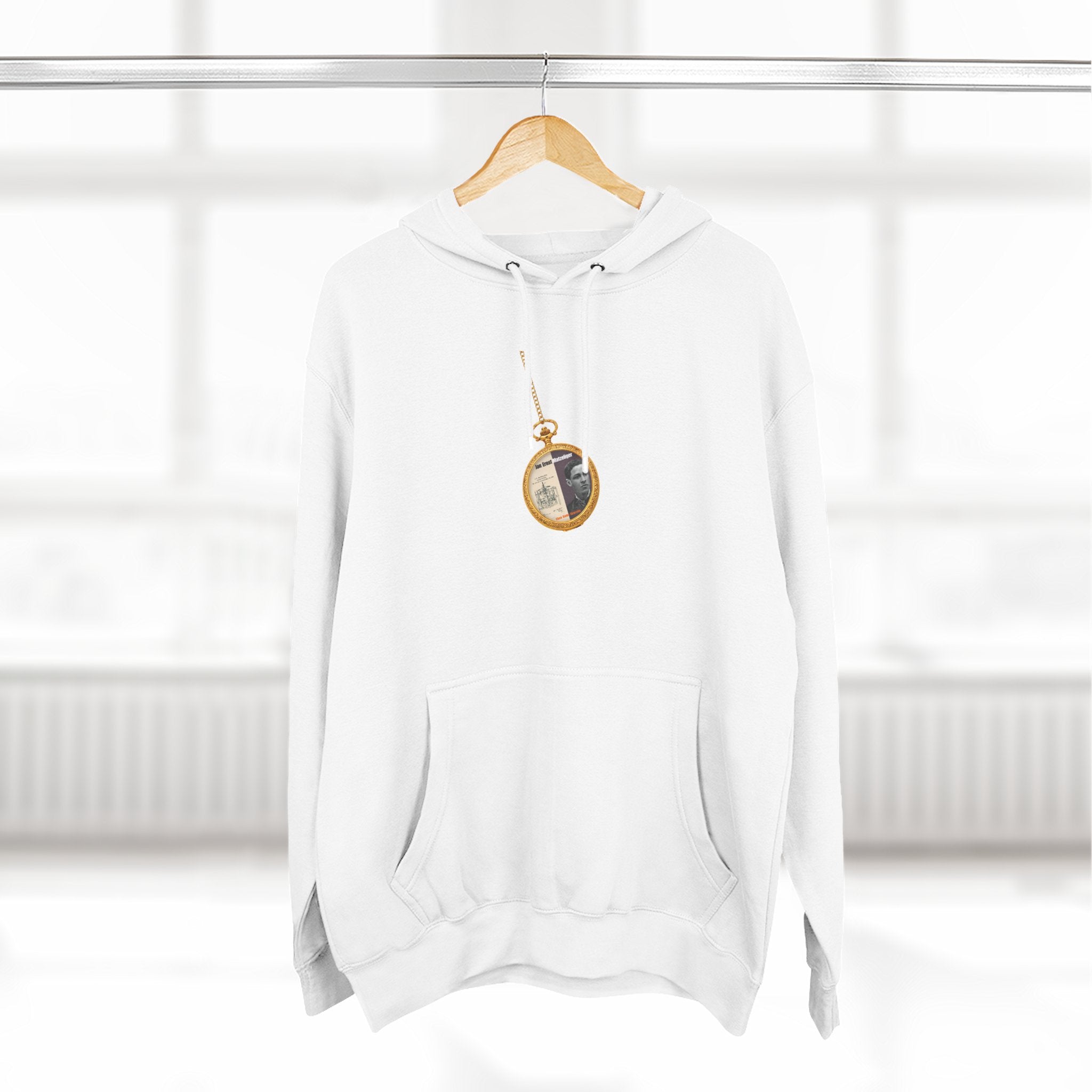 Jan Ernst Matzeliger Pocket Watch Three-Panel Historic Black Portrait Hoodie