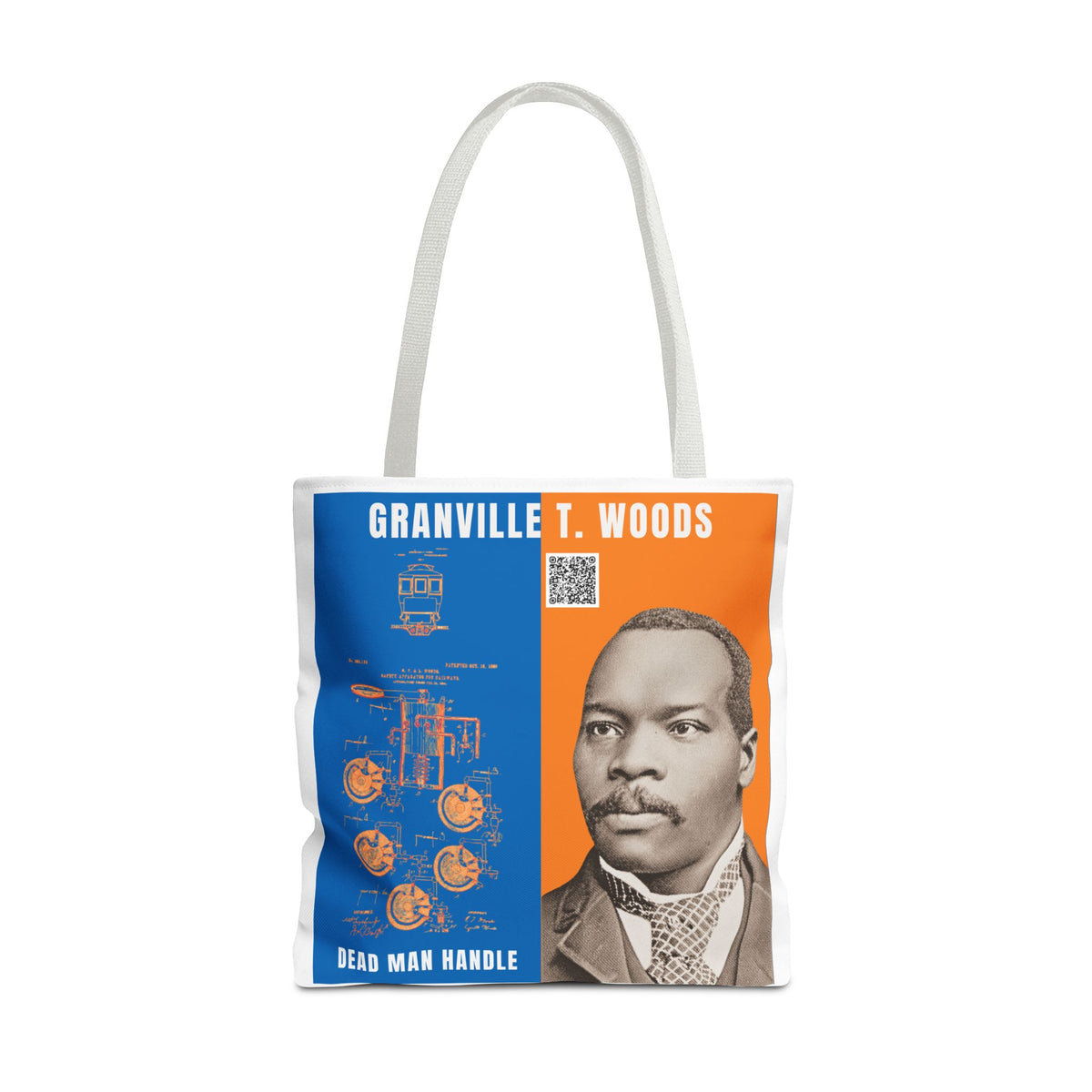 Granville T. Woods Historical Portrait Tote Bag - White (City Champs)
