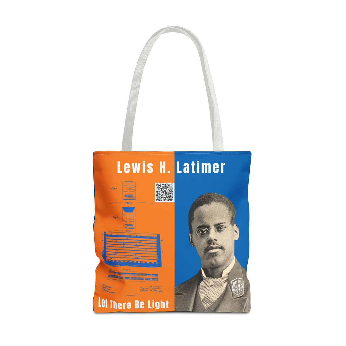 Lewis H. Latimer, Historical Portrait Tote Bag (Double Side City Champs Blue)