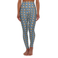 Tubman-Truth Brooch Design, High Waisted Yoga Leggings (Blue)