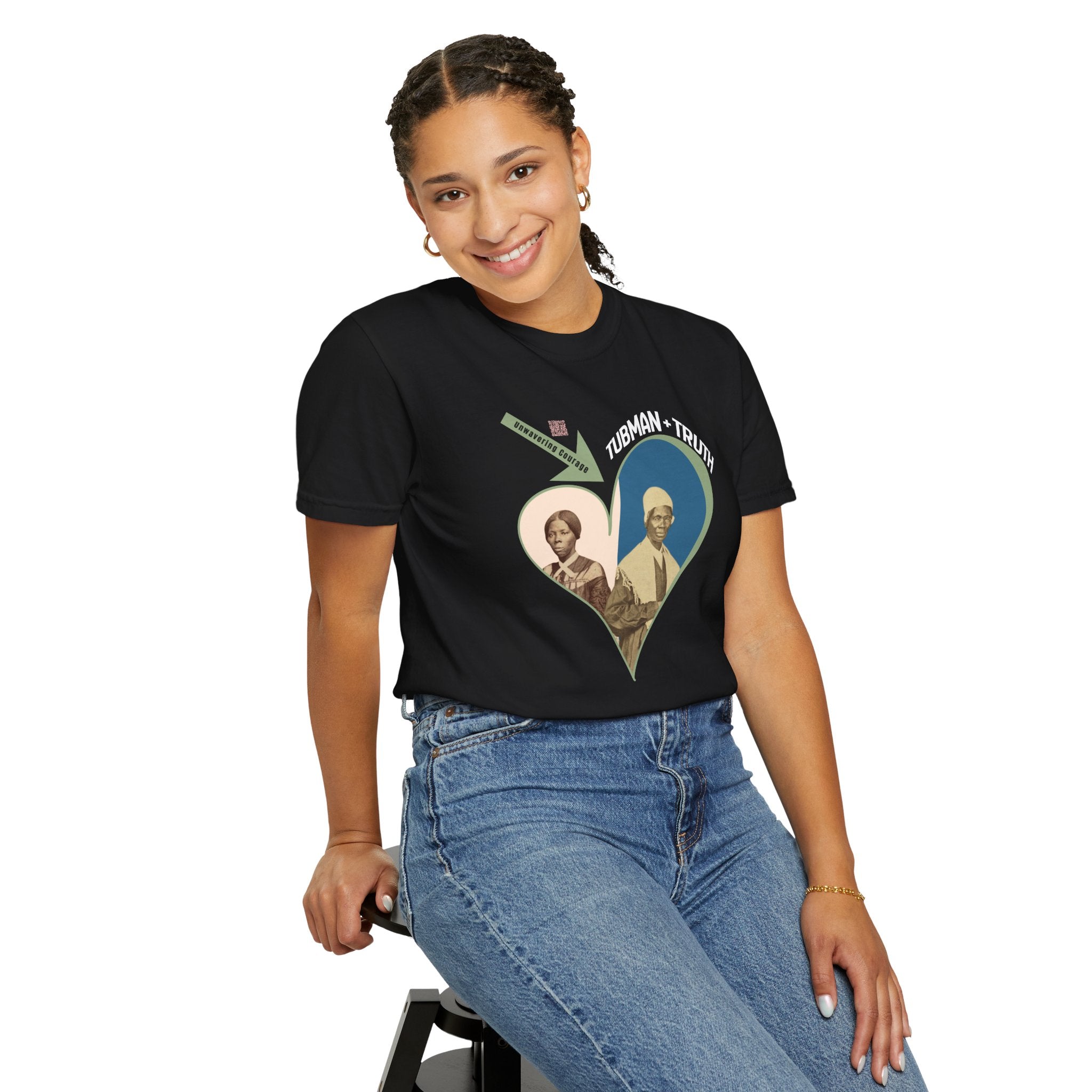 Harriet Tubman & Sojourner Truth, Heart Courage Inspirational Historical Women T‑Shirt