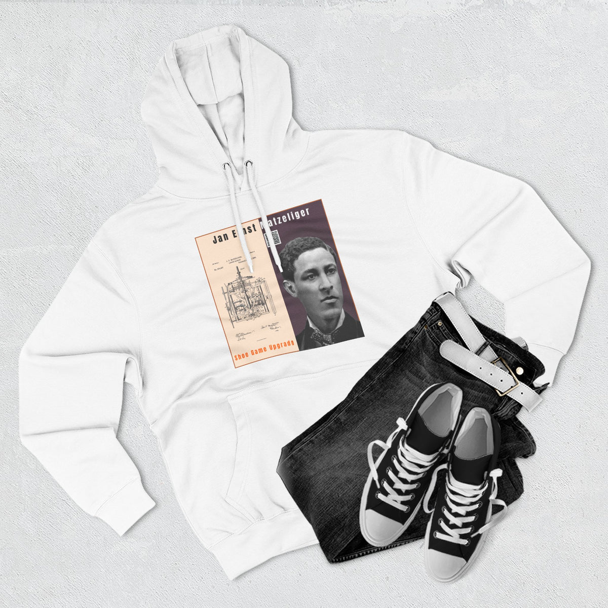 Jan E. Matzeliger Three-Panel Historic Portrait Hoodie (City Champs)