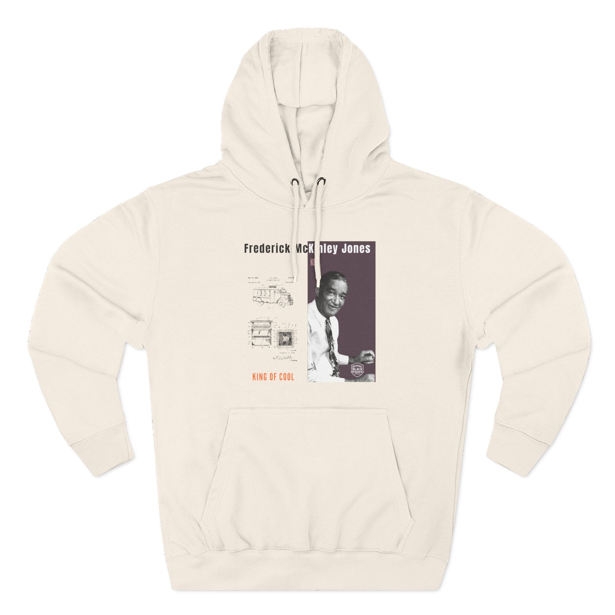 Frederick McKinley Jones, Unisex, Three-panel Historical Portrait Hoodie (City Champs)