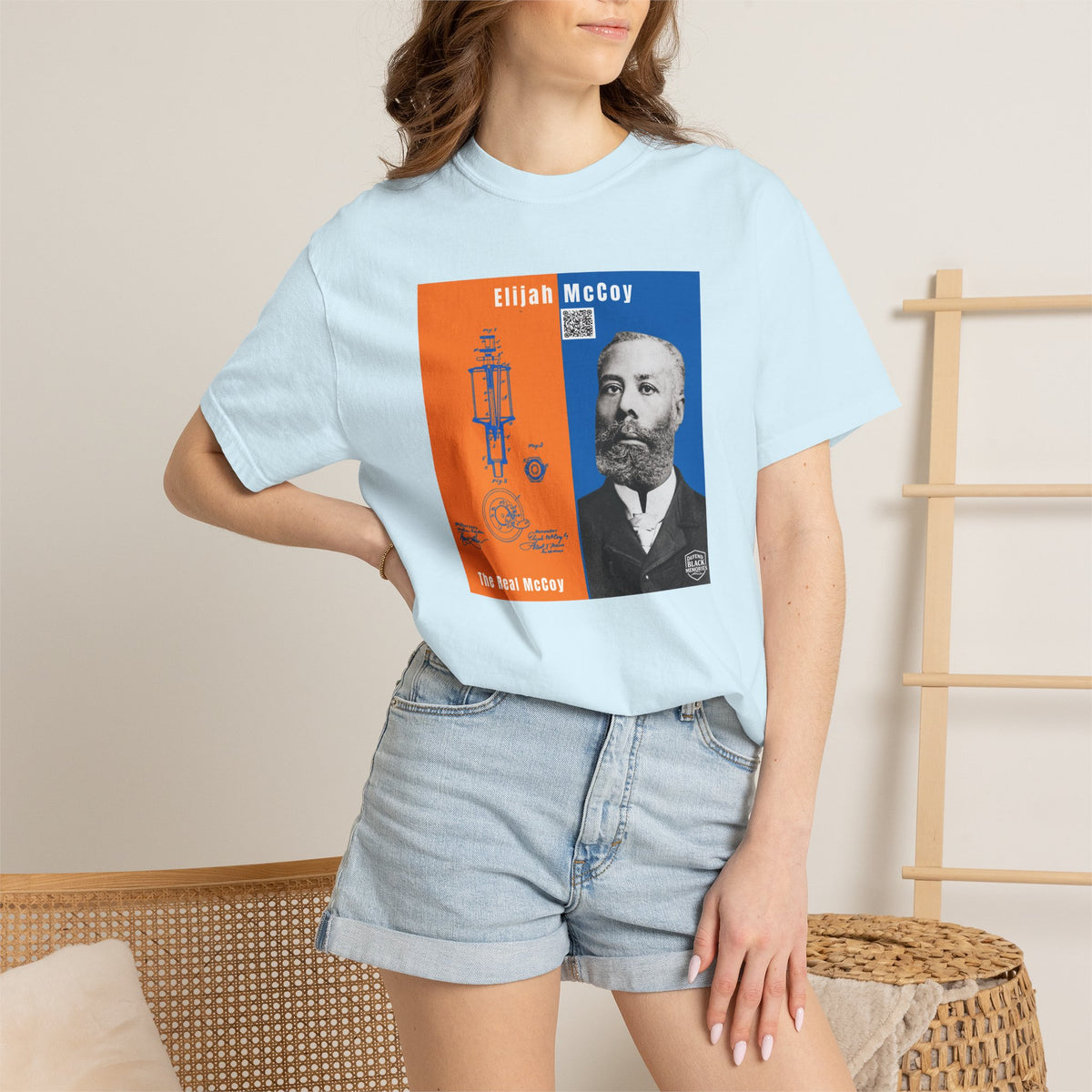 Elijah McCoy Portrait T-Shirt – Historical Inventor Graphic Tee (City Champs)