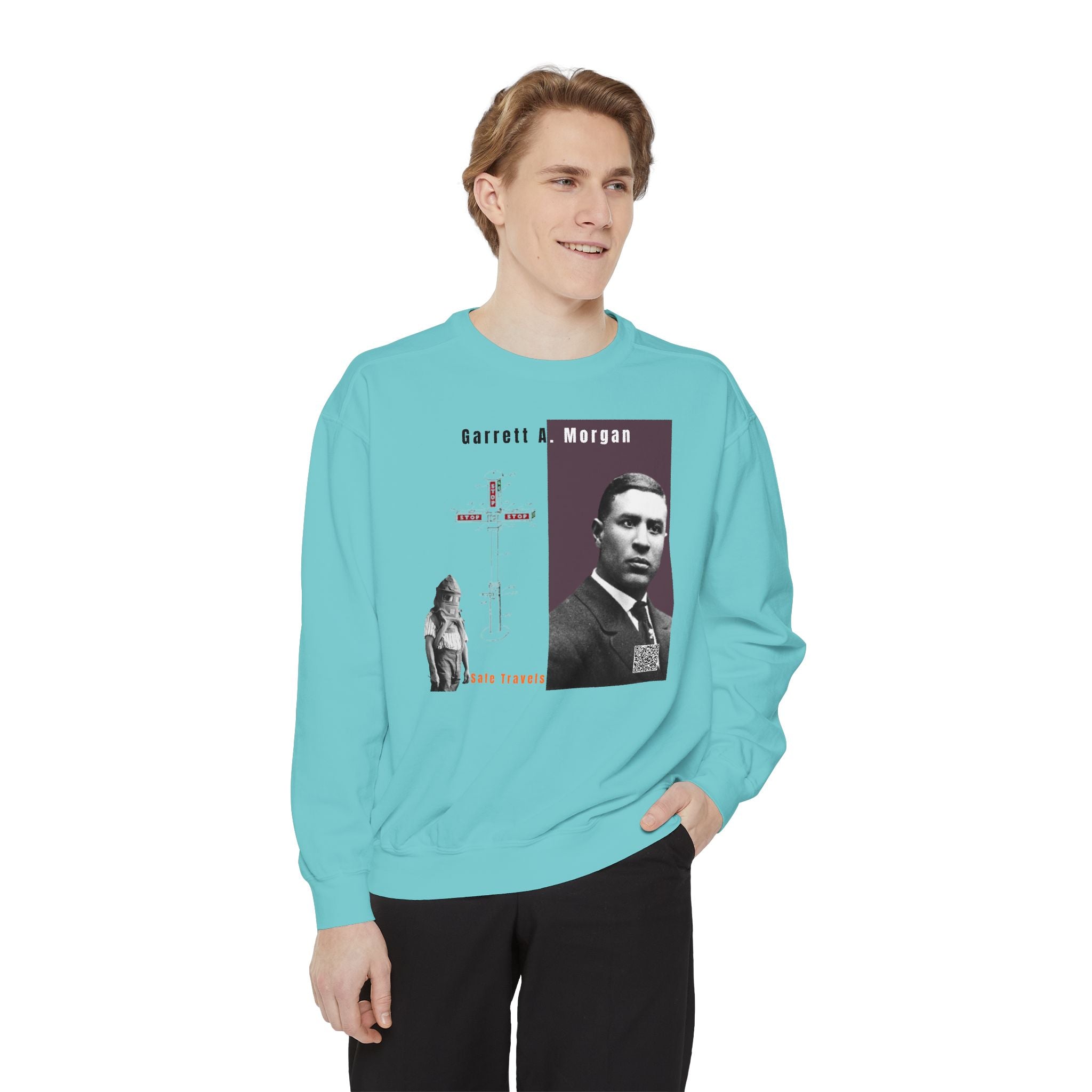 Defend Black Memories: Garrett A. Morgan Unisex Garment-Dyed Sweatshirt