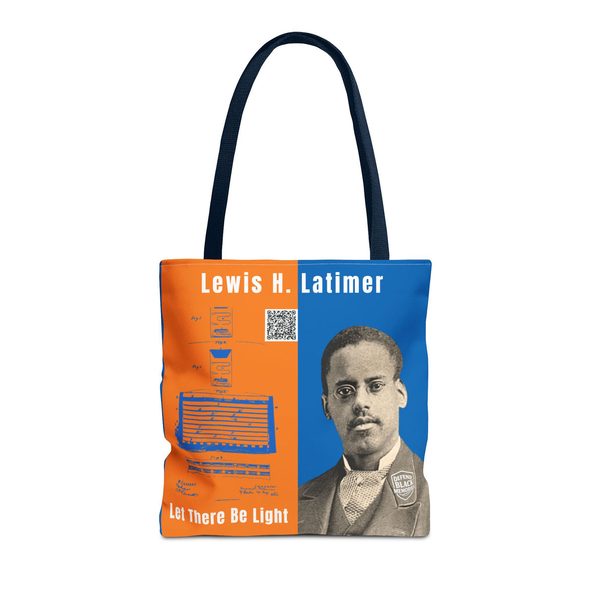 Lewis H. Latimer, Historical Portrait Tote Bag (Double Side City Champs Blue)
