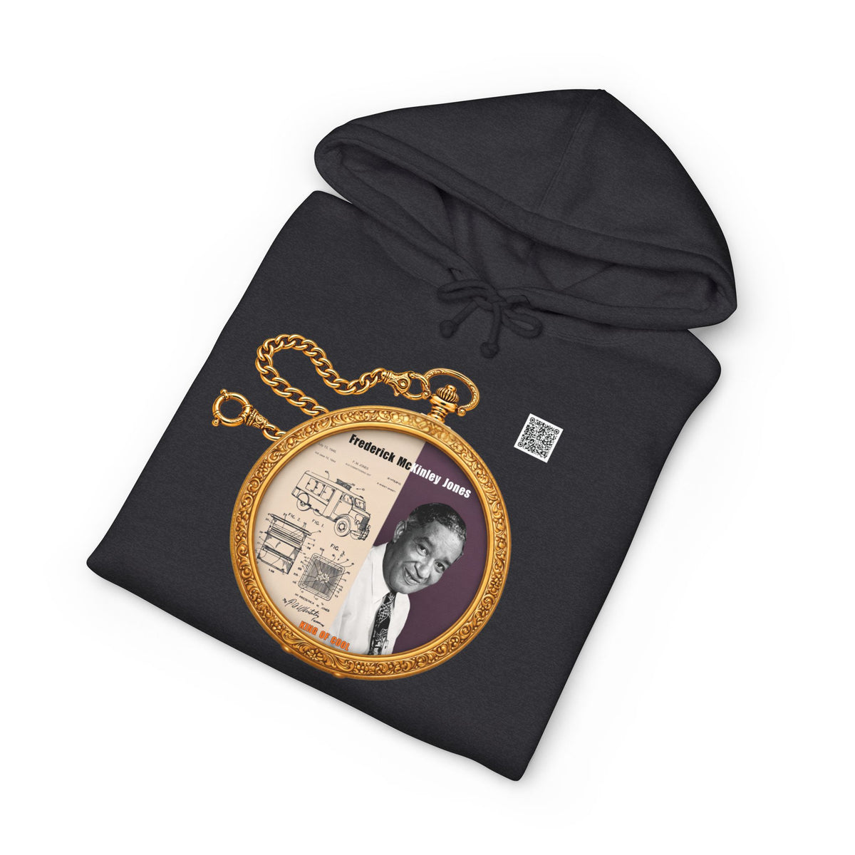Frederick McKinley Jones Historical Portrait Pocket Watch Hoodie
