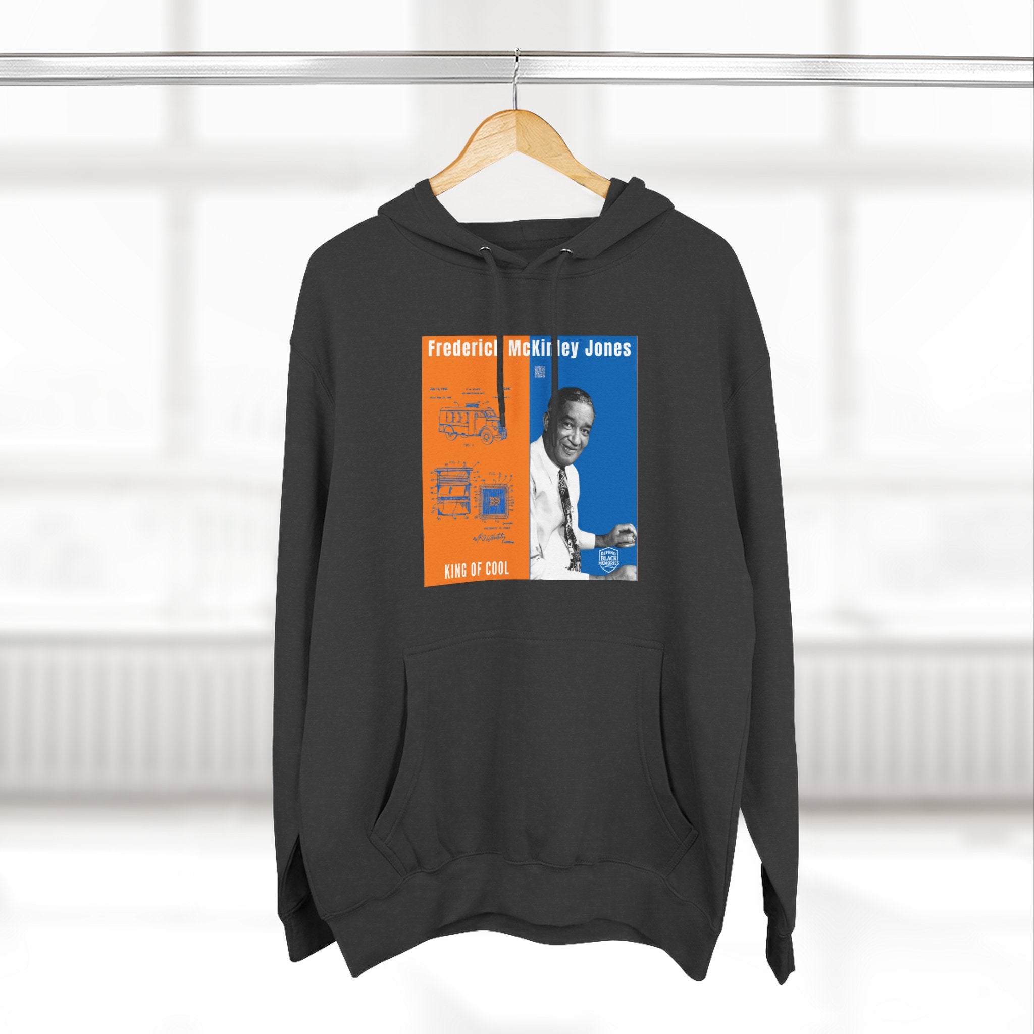 Frederick McKinley Jones, Unisex, Three-panel Historical Portrait Hoodie (City Champs)