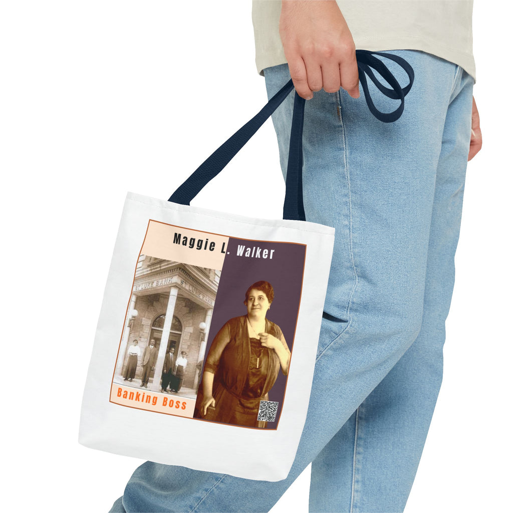 Defend Black Memories:Maggie L. Walker Historical Portrait AOP Tote Bag