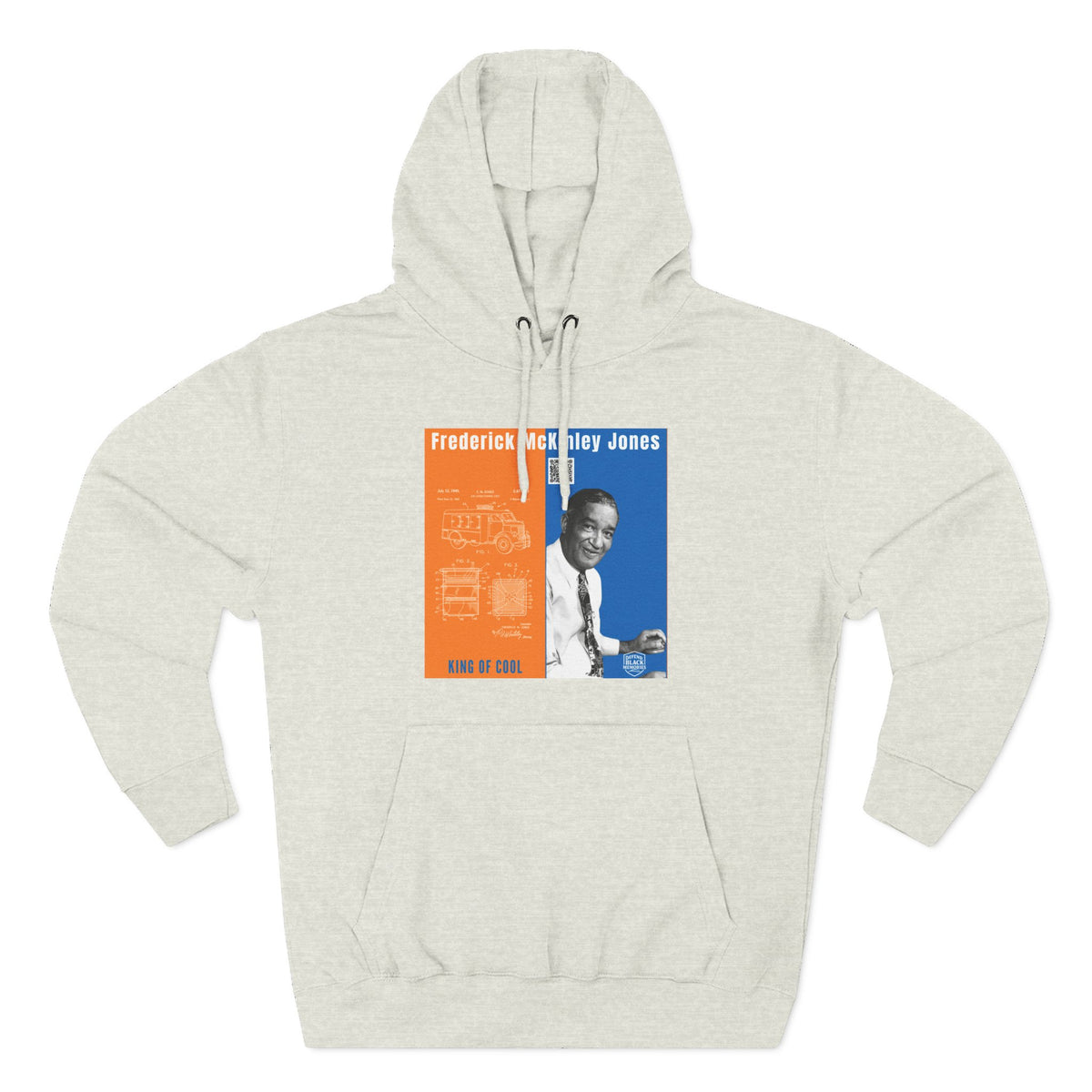 Frederick McKinley Jones, Unisex, Three-panel Historical Portrait Hoodie (City Champs)