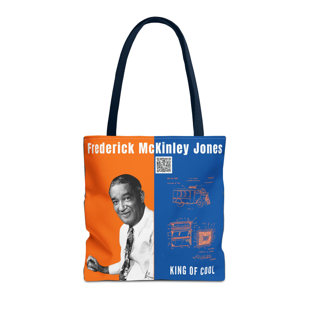 Frederick McKinley Jones, Historical Portrait Tote Bag (Black)