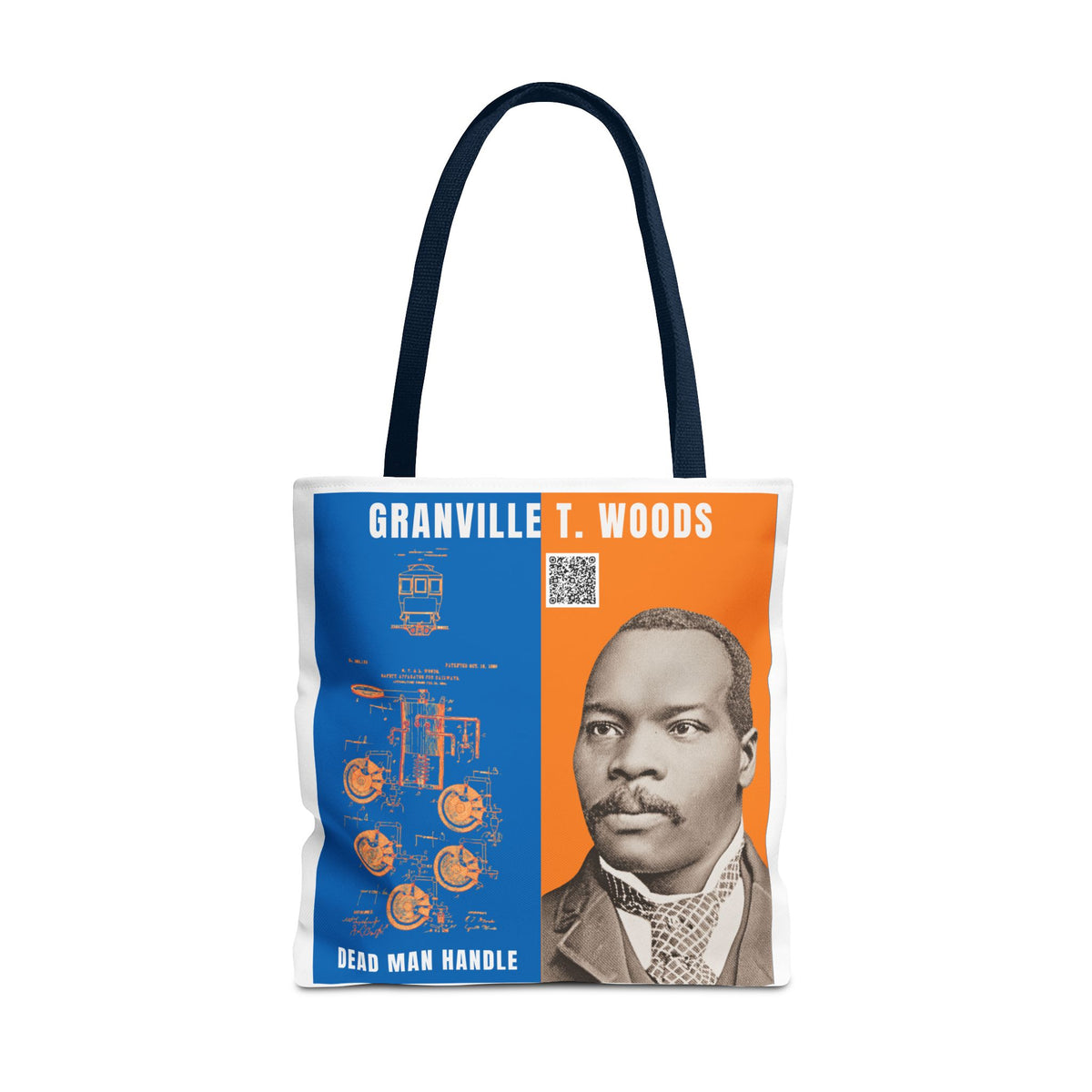 Granville T. Woods Historical Portrait Tote Bag - White (City Champs)