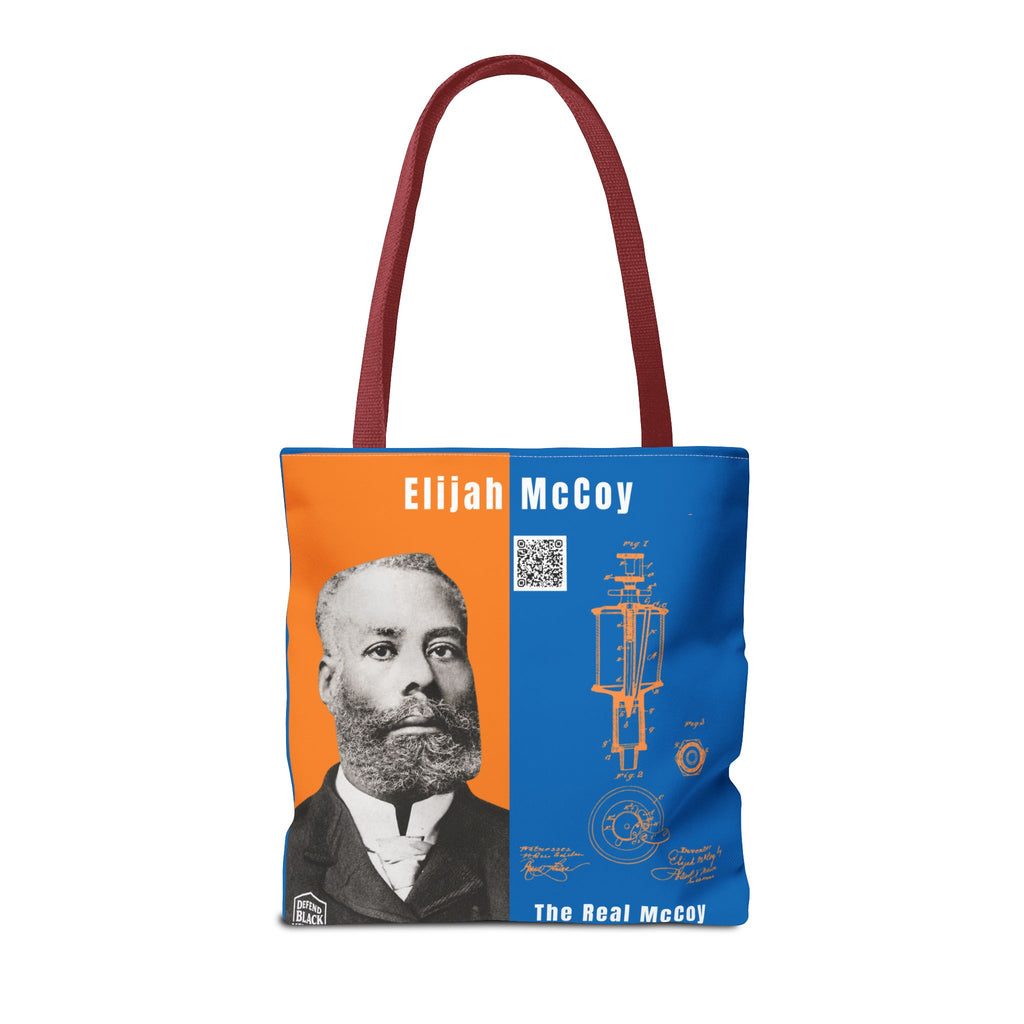 Elijah McCoy 'The Real McCoy' Tote Bag — Inspirational History Tribute (White)