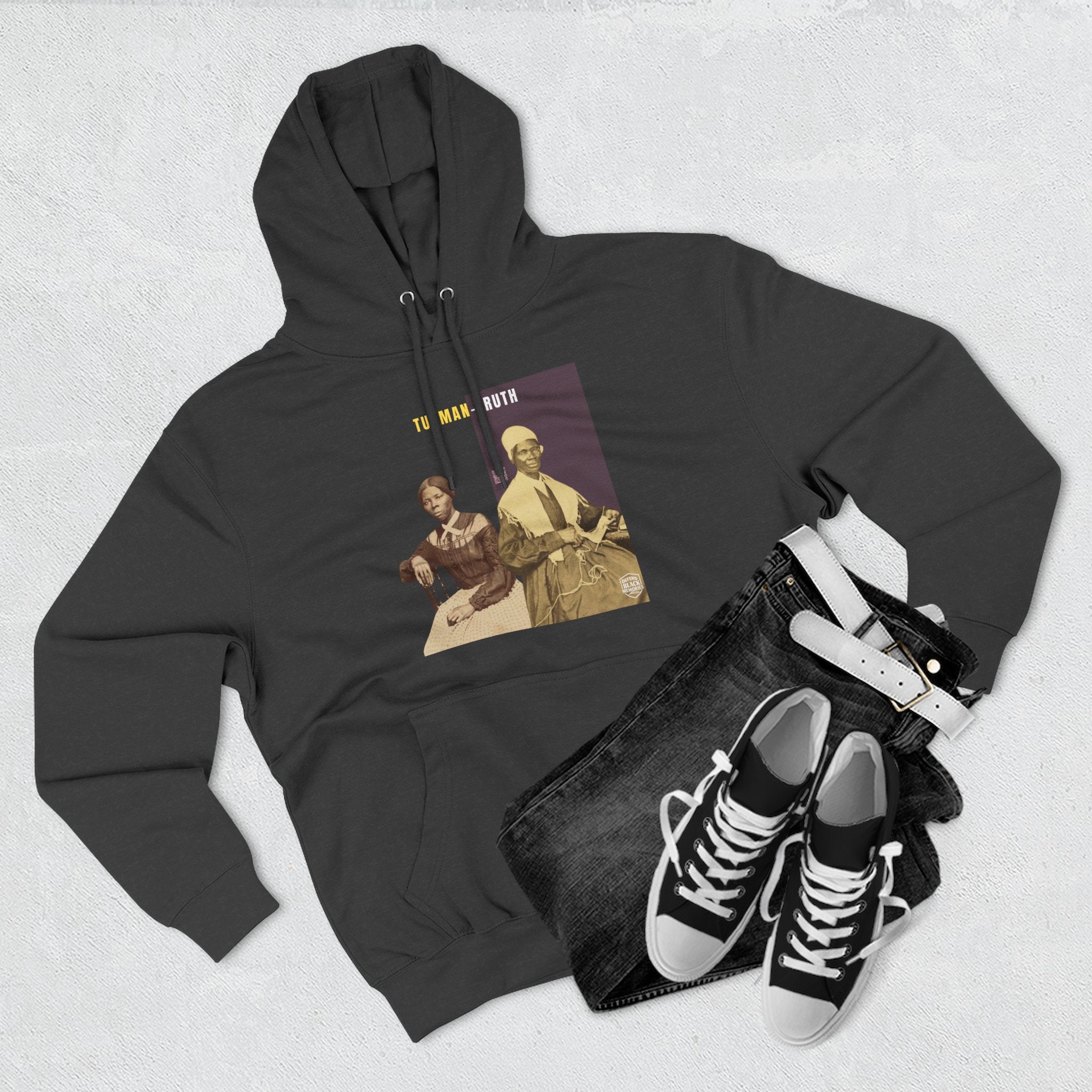 Tubman-Truth Three-panel, Historical Portrait Hoodie