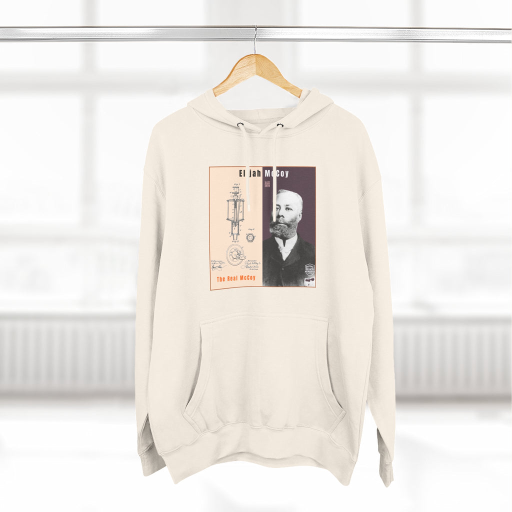 Elijah McCoy Three-Panel Design Hoodie-Historic Black Portrait Pullover (City Champs)