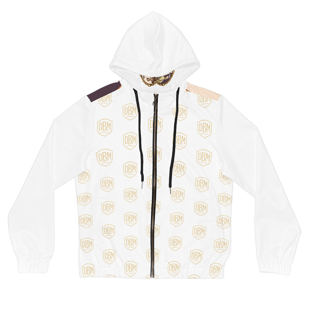 Tubman-Truth, Women's Full-Zip Hoodie with Full Back Graphic (White)