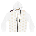 Tubman-Truth, Women's Full-Zip Hoodie with Full Back Graphic (White)