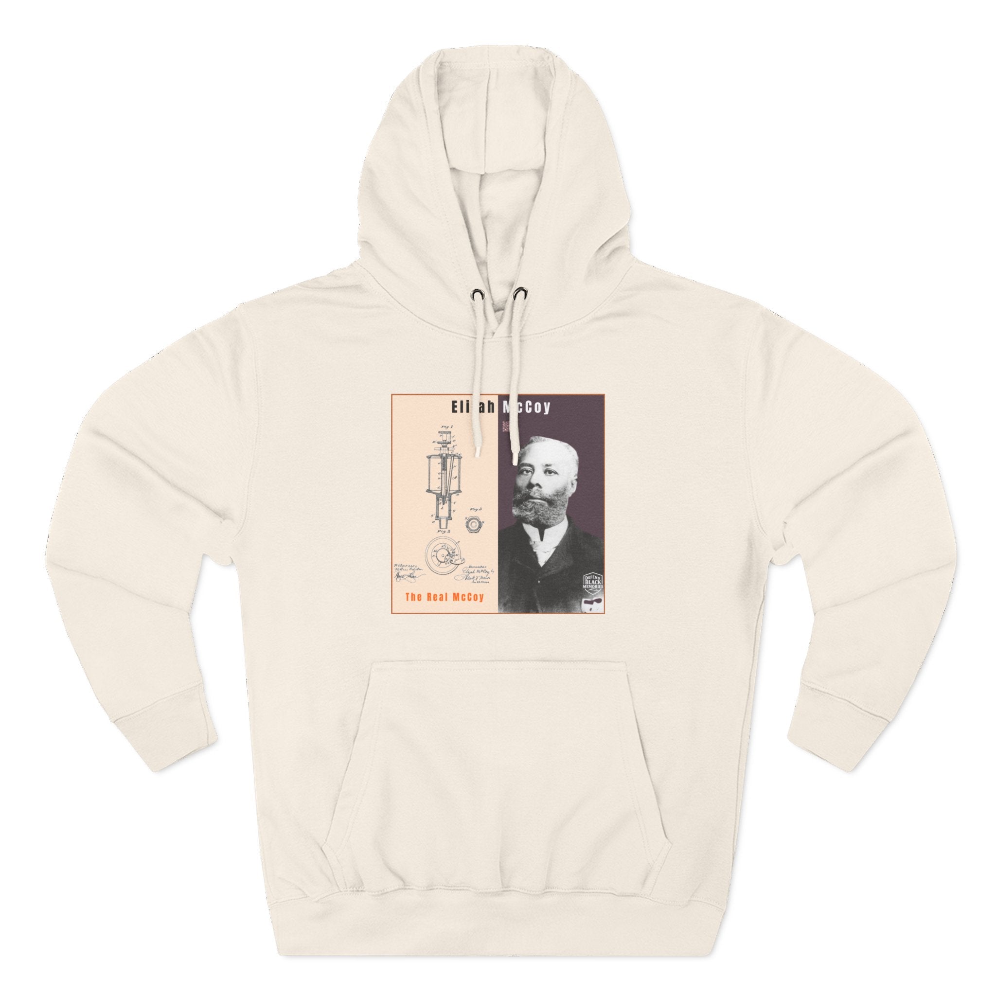 Elijah McCoy Three-Panel Design Hoodie-Historic Black Portrait Pullover (City Champs)