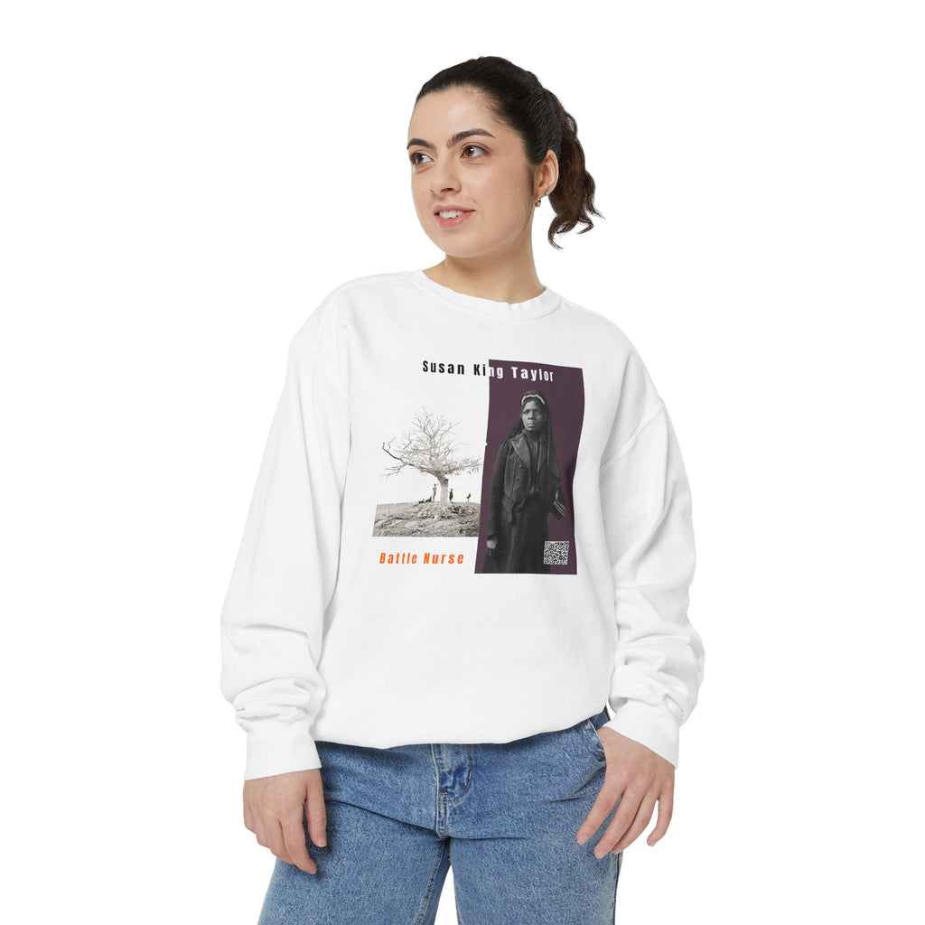Susie King Taylor: Unisex Garment-Dyed Sweatshirt