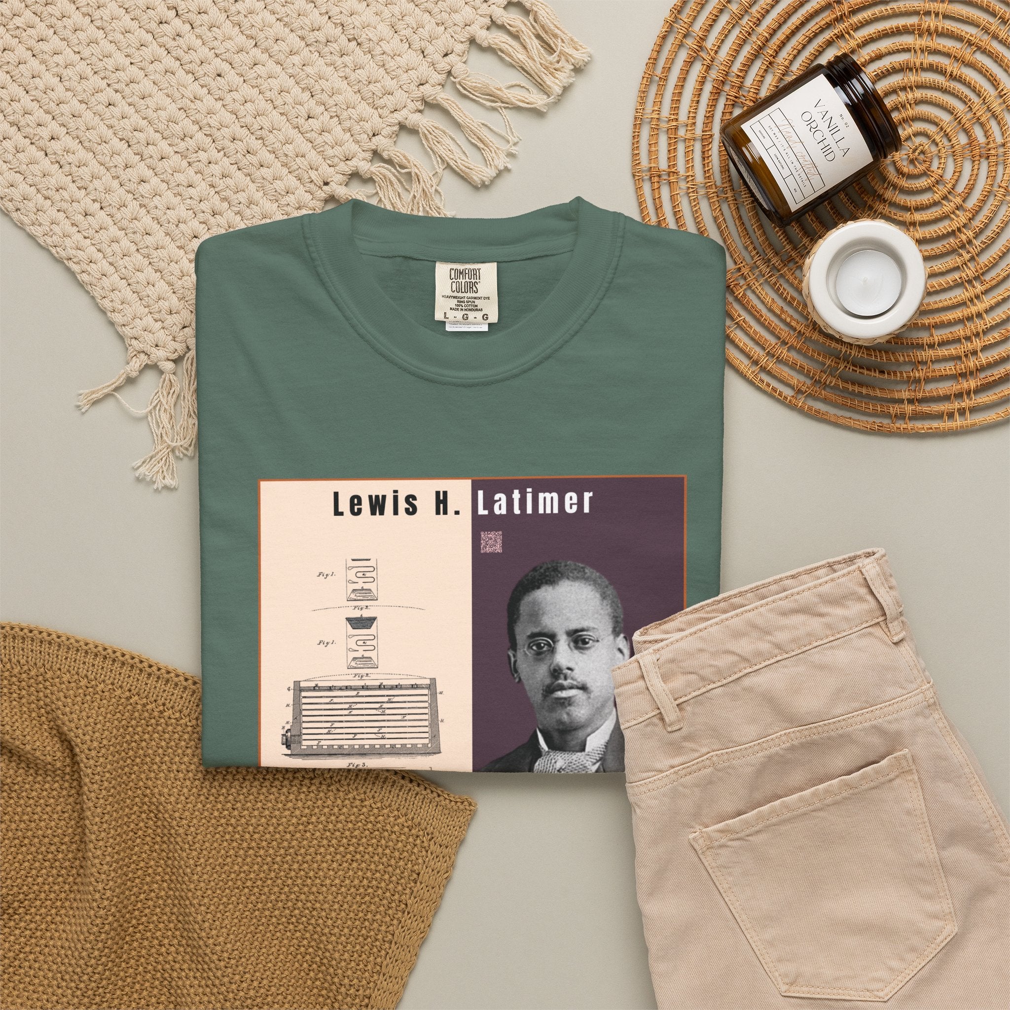 Lewis H. Latimer, Unisex, Historical Portrait T-shirt (City Champs)