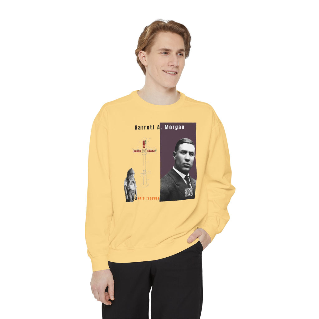 Defend Black Memories: Garrett A. Morgan Unisex Garment-Dyed Sweatshirt