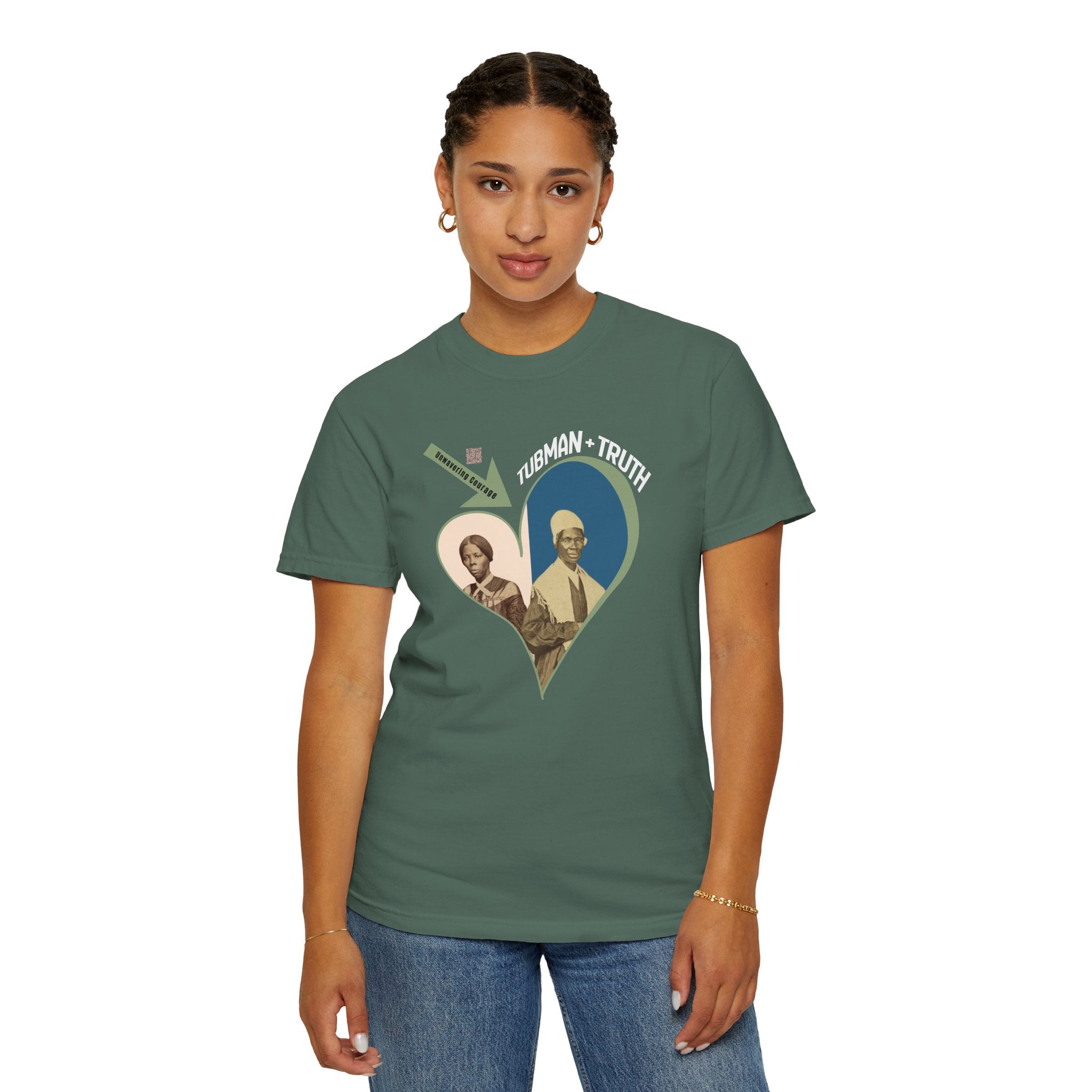 Harriet Tubman & Sojourner Truth, Heart Courage Inspirational Historical Women T‑Shirt