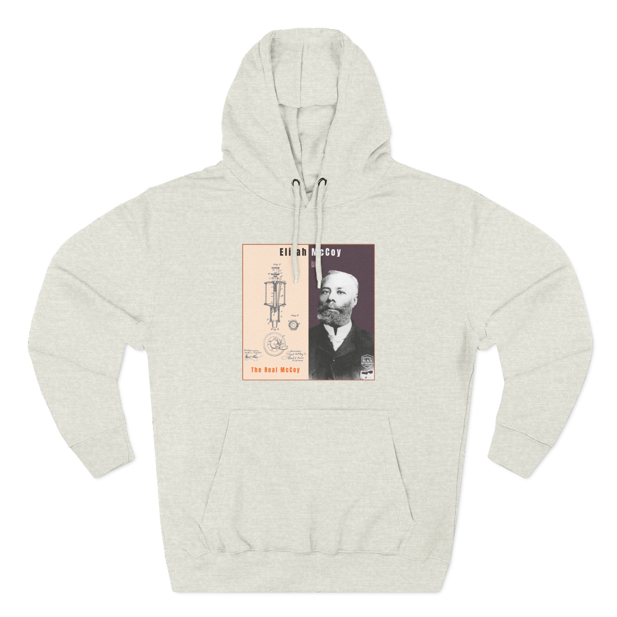 Elijah McCoy Three-Panel Design Hoodie-Historic Black Portrait Pullover (City Champs)