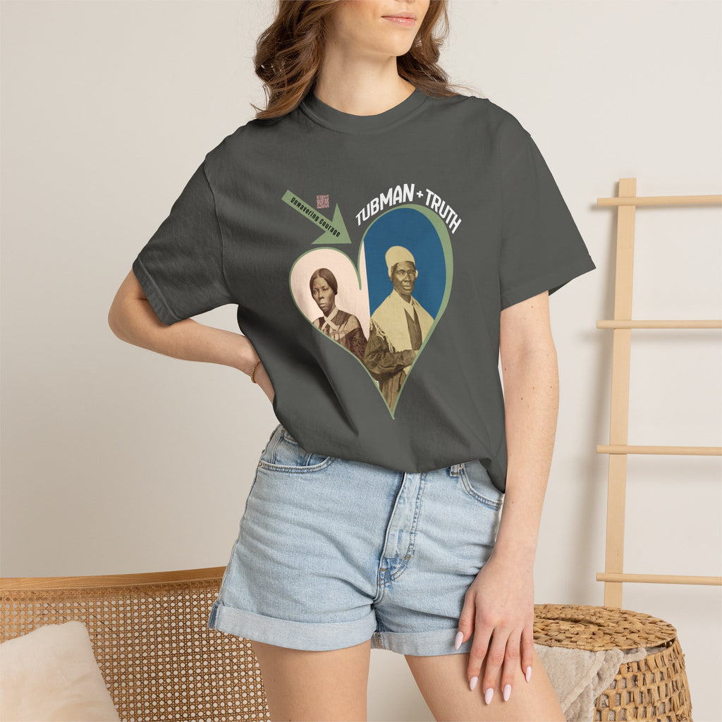 Harriet Tubman & Sojourner Truth, Heart Courage Inspirational Historical Women T‑Shirt