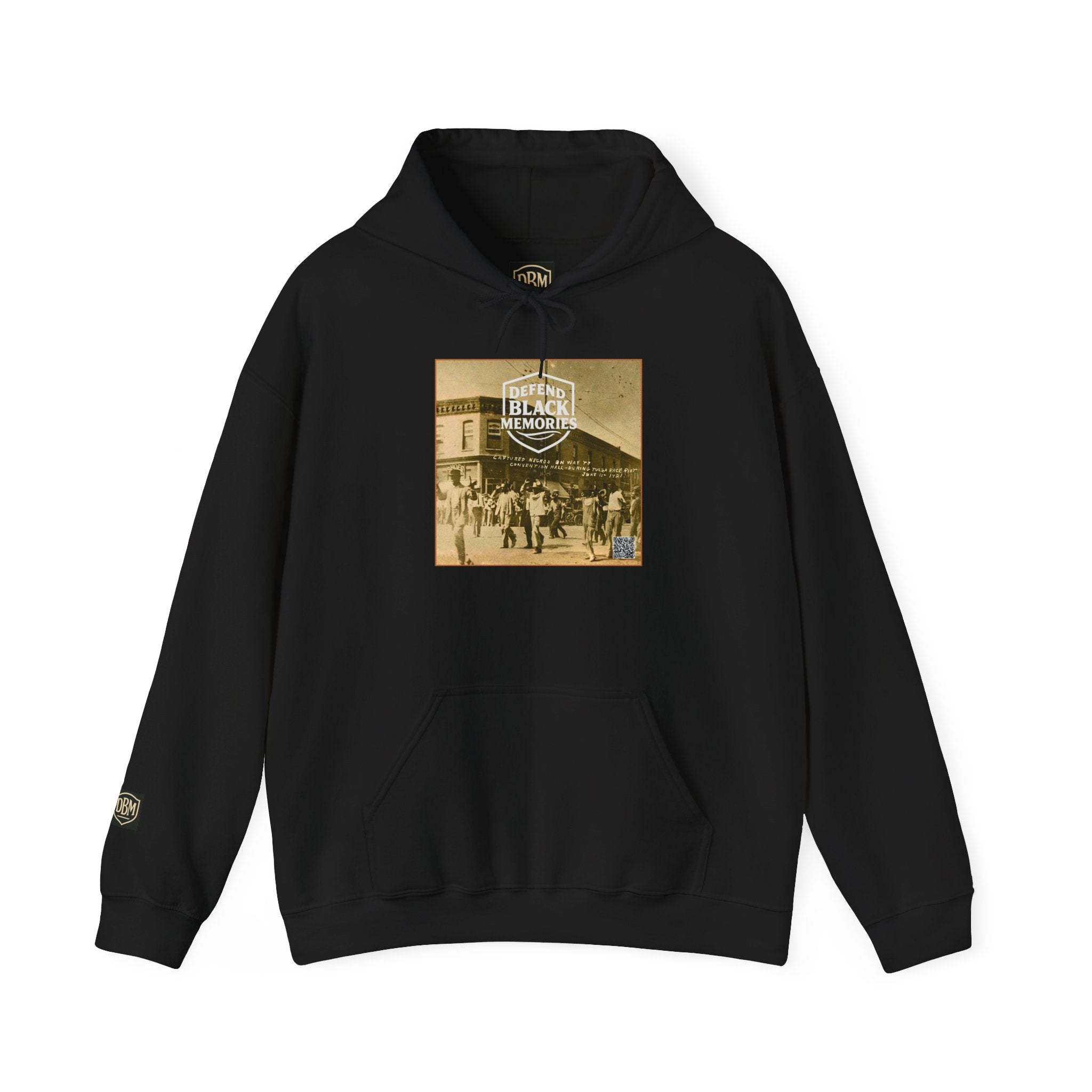 Defend Black Memories:Tulsa Race Massacre Hoodie — Vintage Photo Social Justice Pullover