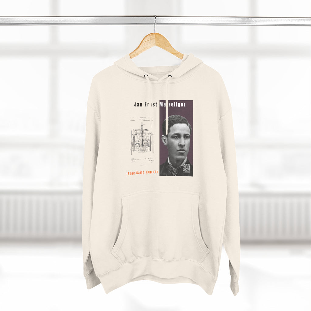 Defend Black Memories: Jan E. Matzeliger Three-Panel Historic Black Portrait Hoodie