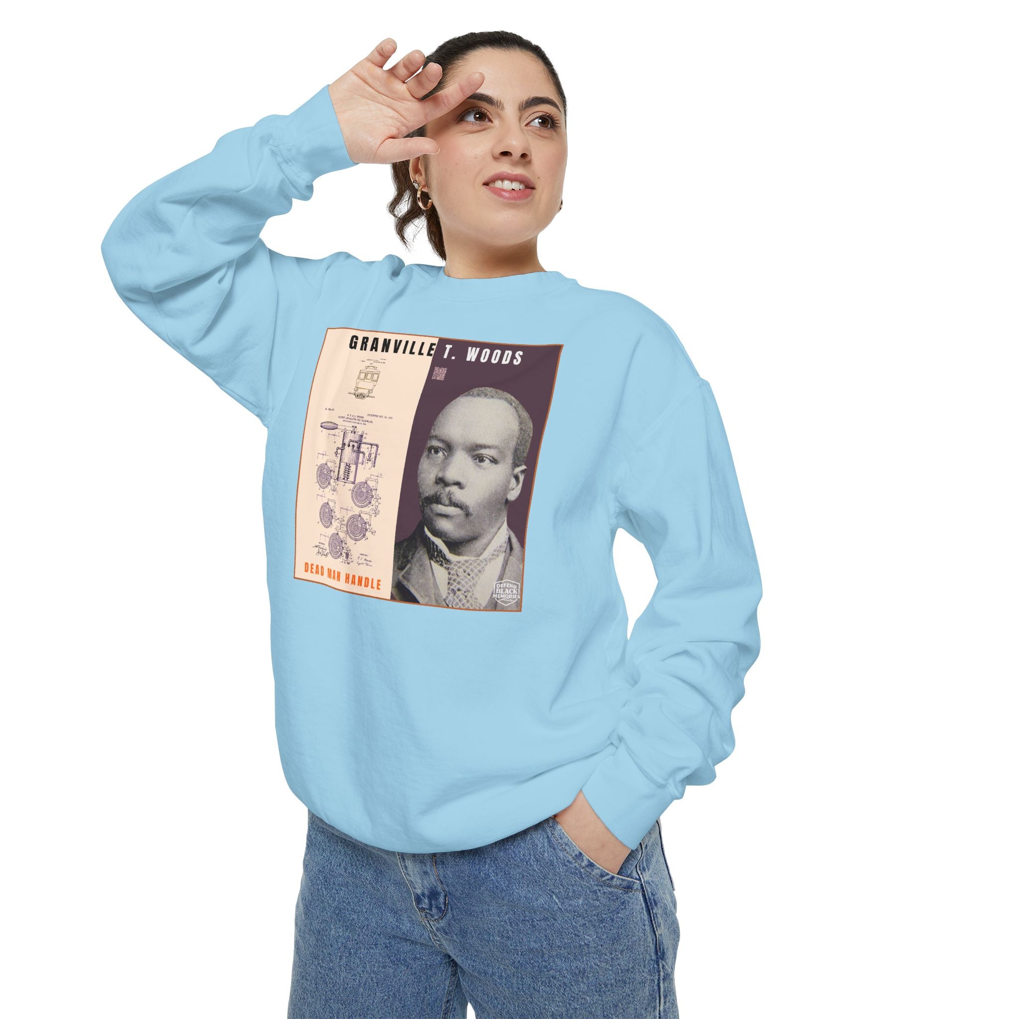 Granville T. Woods, Unisex, Historical Portrait Crewneck Sweatshirt (City Champs)
