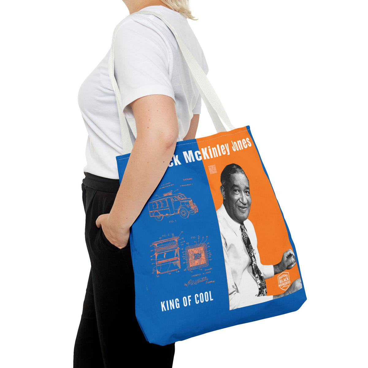 Frederick McKinley Jones, Historical Portrait Tote Bag (Double Side City Champs Blue)