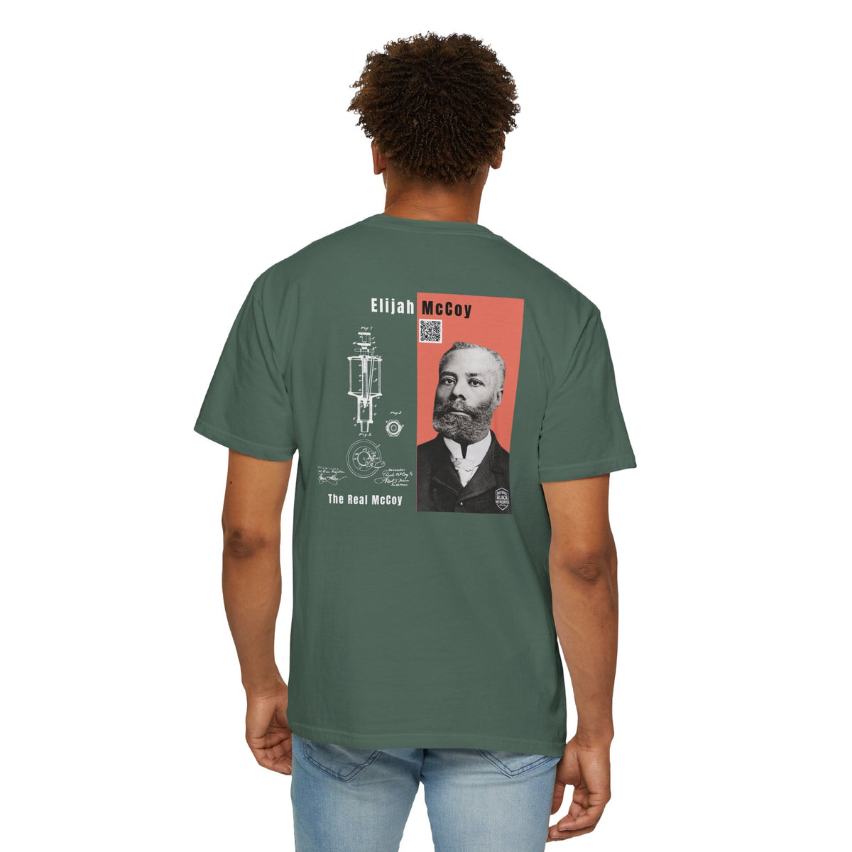 Elijah McCoy, Unisex, 2 Side, Historical Portrait T-shirt