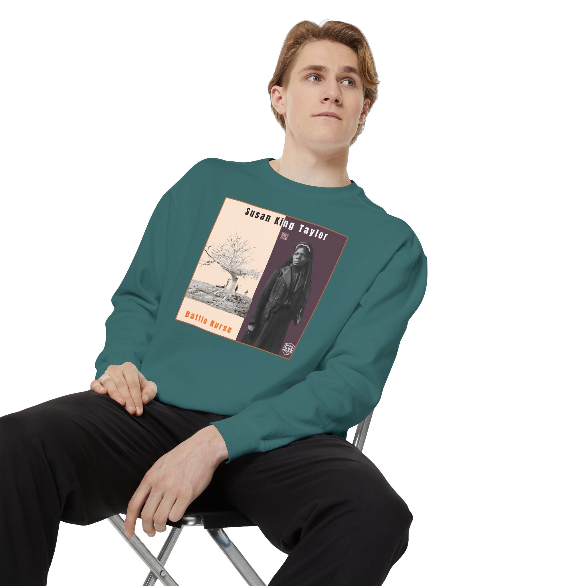 Susie King Taylor: Unisex Garment-Dyed Sweatshirt (City Champs)